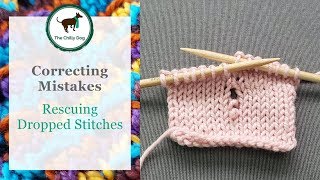 Rescuing Dropped Stitches in Knitting [upl. by Soisanahta]