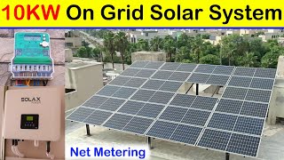 10 KW Grid tied solar system best quality installation  Net metering  Bahria Town [upl. by Yelad]