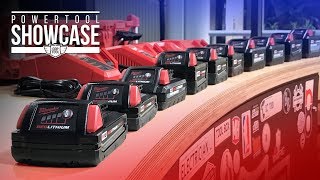 The entire selection of Milwaukee M18 Batteries EXPLAINED Coptool Power Tool Showcase [upl. by Suoirtemed]