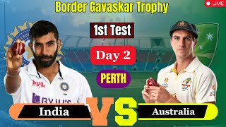 Live  1st Test India vs Australia  IND vs AUS Live  BGT 2024  cricket australia india live [upl. by Nnylyt]