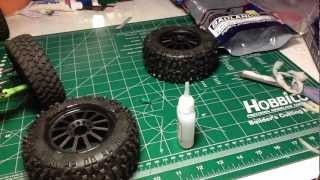 How to glue RC tires with CA glue [upl. by Jeff]