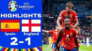 Spagna  Inghilterra 21 gol e highlights euro 2024 [upl. by Abih]