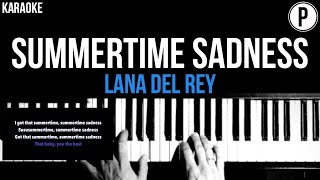 Lana Del Rey  Summertime Sadness Karaoke Slower Acoustic Piano Instrumental Cover Walking Lyrics [upl. by Ikairik]