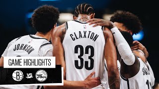 Game Highlights Nets vs 76ers  3524 [upl. by Icak892]