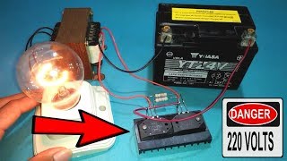 Belajar Membuat Inverter 12v to 220v Menggunakan 2 Transistor [upl. by Elocin]