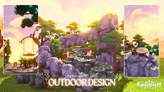 OUTDOOR DESIGN ✨  W  ID   Serenitea pot genshinimpact genshin gaming [upl. by Lila]