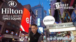 I stayed HILTON TIMES SQUARE HOTEL NEW YORK CITY🥂✨ [upl. by Tennaj831]