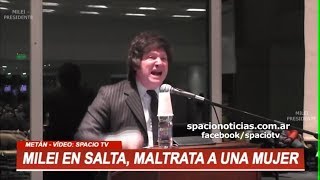 Acusan de maltratador a Javier Milei por decirle burra a una periodista 260618 [upl. by Carper]