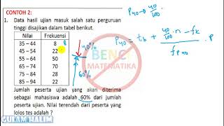 Nilai terendah yang lolos tes dengan persentil contoh 2 [upl. by Fermin]