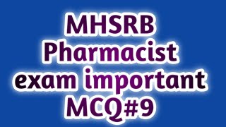 mhsrb pharmacist exam [upl. by Bhayani]