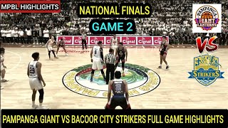 MPBL HIGHLIGHTS  PAMPANGA VS BACOOR CITY  GAME 2  FINALS BEST OF 5 SERIES mpbl mpblhighlights [upl. by Erb]