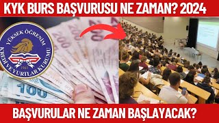 2024 KYK Burs başvurusu ne zaman başlayacak Ne zaman başvurular başlayacak [upl. by Annert313]