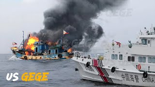 25 Minutes ago China coast guard crashing Philippine vessels in Sabina Shoal [upl. by Sturdivant]