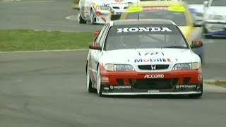 British Touring Cars Highlights  Mansell Mangles the Mondeo [upl. by Skardol]