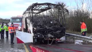 Bus Éireann bus gutted in fire [upl. by Laehpar]