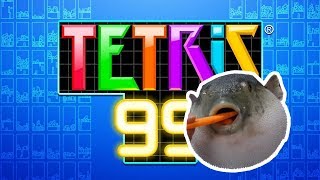 Pufferfish eats a carrot and plays some Tetris 99 [upl. by Anerbas]