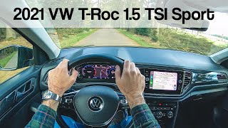 2021 VW TROC 15 TSI RLine 150 PS TOP SPEED AUTOBAHN DRIVE POV [upl. by Anirtruc]