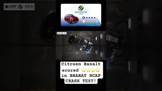 Citroen Basalt scores 4 stars in BHARAT NCAP Crash Test Citroen basalt bharatncap crashtest [upl. by Kano]