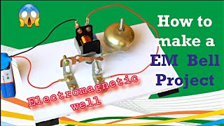 Electromagnetic bell working model  Electricity and Circuits  How does an Electric Bell Work DIY [upl. by Kulseth70]