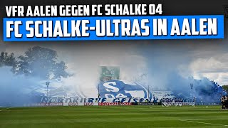 Choreo amp Pyro der SchalkeFans in Aalen VFR Aalen  FC Schalke 04 02 [upl. by Risser752]