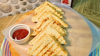 Grilled Sandwich With Chicken And Cheese Recipe ‼️ Easy Chicken Sandwich‼️ Lunch Box Recipe😋😋‼️ [upl. by Carpet]