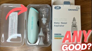 Grownsy Baby Nasal Aspirator Review [upl. by Nonnairb]