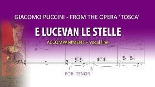 E lucevan le stelle  Instrumental  Giacomo Puccini  TENOR [upl. by Neicul]