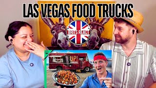 BRITS REACT  Food Trucks in Las Vegas Good Bad and Ugly  BLIND REACTION [upl. by Aeriela831]