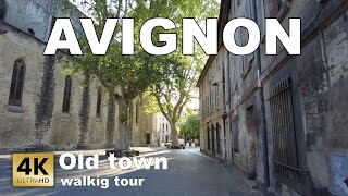 France  Avignon Old town Provence center of the city walking tour 2023 4k 60 fps [upl. by Kathryn]