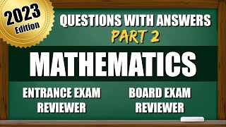 Entrance Exam Reviewer 2023  Questions for College and Senior High School with Answers  MATH [upl. by Ahmed]