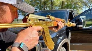 Gold Plated AK47 vs Bulletproof Car Door 🚘🔫 [upl. by Ewens734]