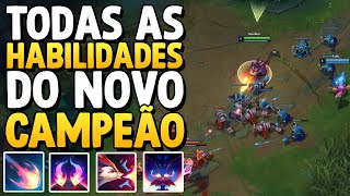 TODAS AS HABILIDADES DO SMOLDER REVELADAS O NOVO CAMPEÃO DO LEAGUE OF LEGENDS [upl. by Narhet]