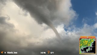 Up Close With Beautiful Iowa Tornadoes  Live As It Happened  62824 [upl. by Nidnarb147]