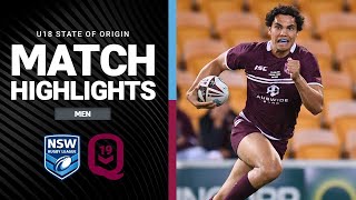 NSW v QLD  Under 18 State of Origin 2019  Match Highlights  NRL [upl. by Melinda]