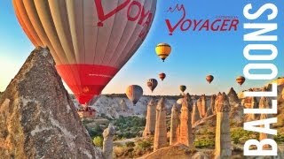 Hot Air Balloon Rides Over Cappadocia Turkey  Timelapse [upl. by Nodaj180]