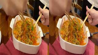 Spatial Video  Chinese New Year  tossing Yee Sang [upl. by Langille]