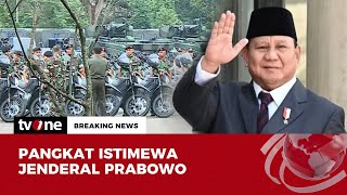 Prabowo Terima Kenaikan Pangkat Jenderal Kehormatan TNI Hari Ini  Breaking News tvOne [upl. by Eintruok]