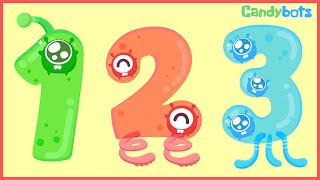 Numbers 123 Candybots Learn to count the number 1 to 100  Education app for kid [upl. by Nami]