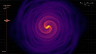 Neutron Star Merger Simulation with Gravitational Wave Audio [upl. by Reivaz]