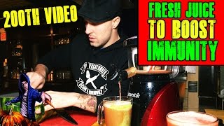 Immunity Juice Recipe  Slowstar Juicer 200th Video [upl. by Alyss934]