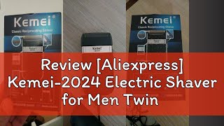 Review Aliexpress Kemei2024 Electric Shaver for Men Twin Blade Waterproof Reciprocating Cordless [upl. by Diley]