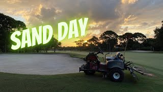 Raking Bunkers  Golf Course Maintenance  Grounds Crew  EP10 [upl. by Eanej]