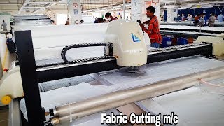 Automatic Fabric Spreading and Fabric Cutting machine Gerber Fabric cutter machineLay cutting mc [upl. by Alvar]