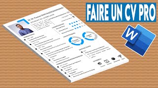 FAIRE UN CV PRO SUR WORD  Curriculum vitæ sur Word [upl. by Nylrehs]