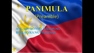 Preamble Philippine Constitution Tagalog Version [upl. by Nosnej]