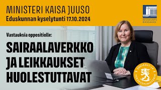 Eduskunnan kyselytunti 1710 2024 [upl. by Dannie]