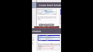 Setting a Planned Start Date for a Project Schedule shorts [upl. by Nicolina]