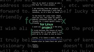 Maintainer quits bc Rust on Linux drama linux pc tech [upl. by Nallek750]