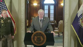 Missouri Gov Parson sends 200 National Guard troops to southern border [upl. by Yrdnal]