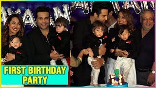 Kashmera Shah And Krushna Abhishek Celebrate FIRST BIRTHDAY Of Their Twins [upl. by Eifos]